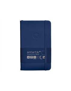 Carnet a6 antartik notes papier uni ivoire couverture rigide fermeture elastique 100pages 80gr coloris bleu marine. 2