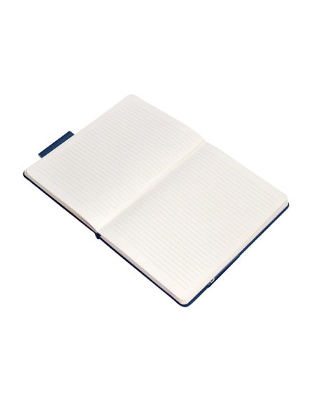 Carnet a5 antartik notes lignecouverture rigide fermeture elastique 100 pages 80gr coloris bleu marine.