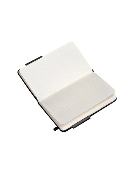 Carnet a6 antartik notes lignecouverture rigide fermeture elastique 100 pages 80gr coloris noir.