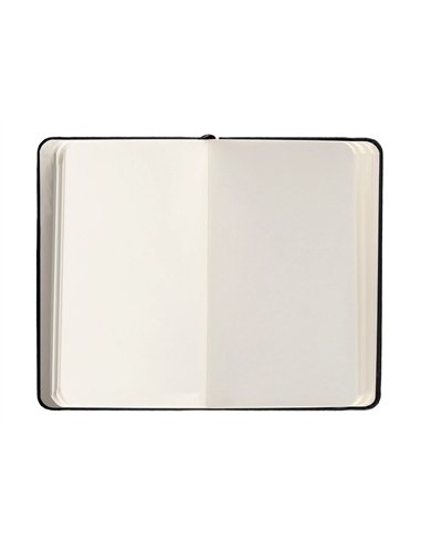 Carnet a6 antartik notes papier uni ivoire couverture rigide fermeture elastique 100pages 80gr coloris noir.