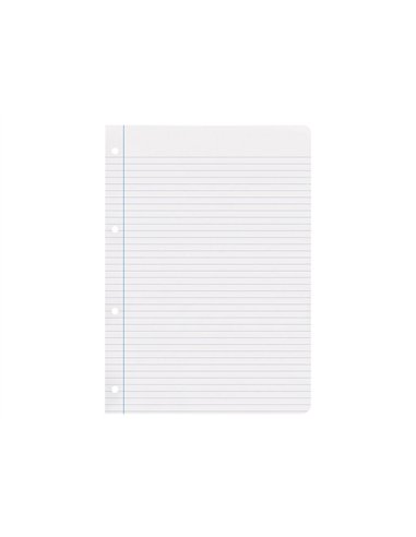 Bloc-notes liderpapel 100 feuilles encollées 100g a4 100 g/m2 ligné horizontal marge 4 trous.