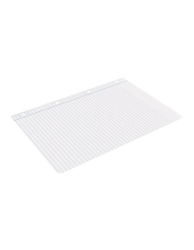 Bloc-notes liderpapel 100 feuilles encollées 100g a4 100 g/m2 ligné horizontal marge 4 trous.
