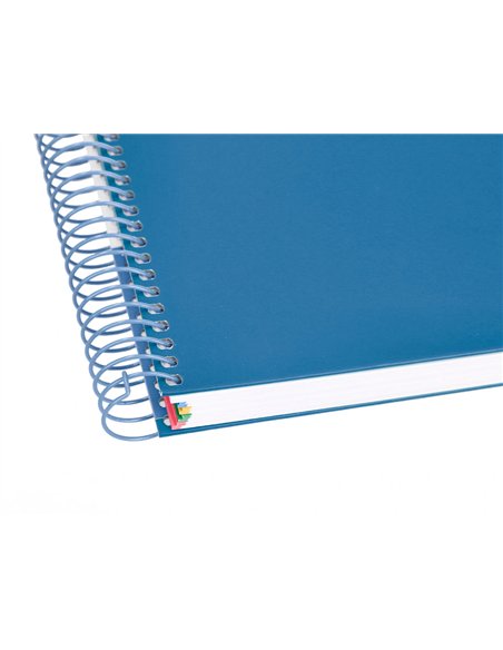 Cahier spirale antartik a5 14,8x21cm 240p 90g/m2 5x5mm 6 trous coil-lock coloris bleu marine.
