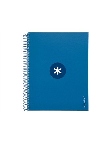 Cahier spirale antartik a4 240p 90g remborde 5x5mm microperfore 5 bandes 4 trous coloris bleu marine.