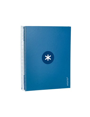 Cahier spirale antartik a4 240p 90g remborde 5x5mm microperfore 5 bandes 4 trous coloris bleu marine.