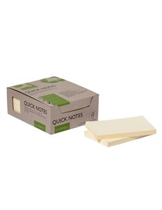Bloc notes q-connect quick notes 76x127mm 100f adhesives repositionables coloris jaune pack 12 unites. 2