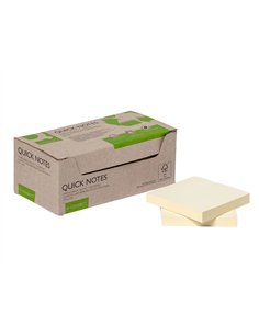 Bloc notes q-connect quick notes 38x51mm 100f adhesives repositionables coloris jaune pack 12 unites. 2