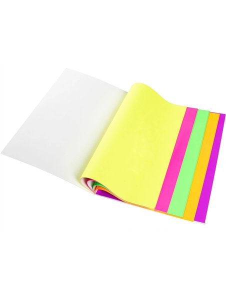 Bloc notes q-connect quick notes 210x297m 100f electro statiques repositionables coloris neon.