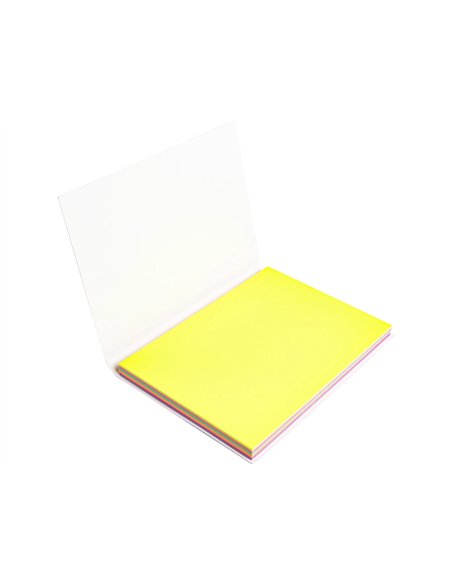 Bloc notes q-connect quick notes 70x100mm 100f electo statiques repositionables coloris neon.