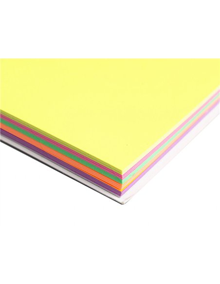 Bloc notes q-connect quick notes 70x100mm 100f electo statiques repositionables coloris neon.