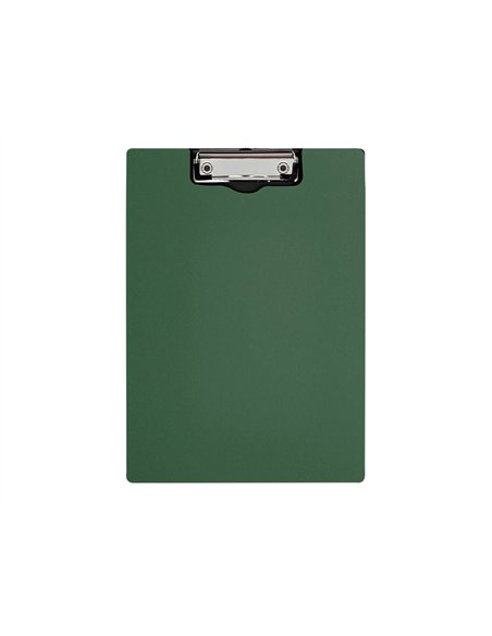 Porte-bloc q-connect miniclip superieur din a4 plastique 50% recycle epaisseur 2,1mm coloris vert olive.