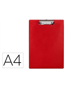 Porte-bloc q-connect din a4 plastique 50% recycle epaisseur 2,1mm coloris rouge.