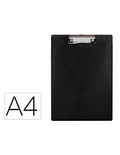 Porte-bloc q-connect din a4 plastique 50% recycle epaisseur 2,1mm coloris noir.