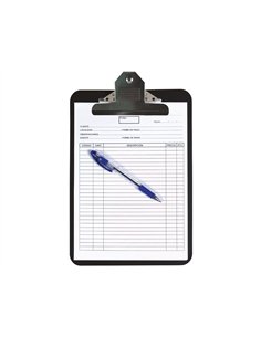 Porte-bloc q-connect polypropylène épaisseur 4mm a4 210x29 7mm pince métallique coloris noir. 2