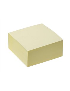 Bloc-notes q-connect cube quick notes 76x76mm 400f repositionnables sans traces coloris jaune. 2
