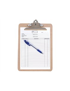 Porte-bloc q-connect carton très rigide épaisseur 3mm a4 210x297mm pince métallique 150mm couleur carton naturel. 2