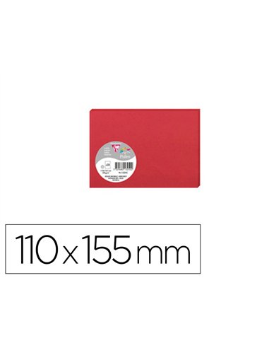 Carte visite clairefontaine pollen 110x155mm coloris rouge groseille étui 25 unités.