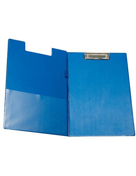 Porte-bloc q-connect plastique épaisseur 3mm a4 210x297mm porte-stylo pince coloris bleu.