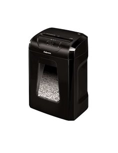 Destructeur de papier manuel Fellowes 12C P-4, coupe particules - Détruit jusqu'à 12 feuilles - Capacité de la corbeille 19 L - 