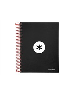 Cahier spirale antartik a5 240p 90g couverture rembordee quadrillage 5mm 6 trous coil-lock coloris noir. 2