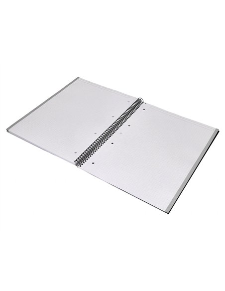 Cahier spirale antartik a4 80p 90g couverture cartonee reglure dot 4 trous coloris noir.
