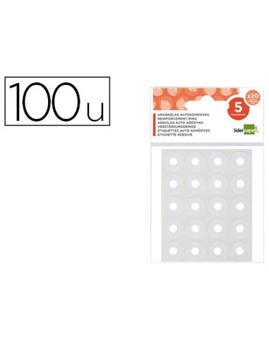 Oeillet adhésif liderpapel conservation feuille perforée étui 5f 100 unités.