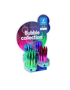 Stylo gel rétractable Pilot G2 Bubble Collection, lot de 48 – Pointe à bille 0,7 mm, trait 0,32 mm, poignée ergonomique, recharg