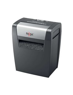Destructeur de documents manuel Rexel Momentum X308, coupe confettis P-3, autonomie de 3 minutes, corbeille de 15 L, gris