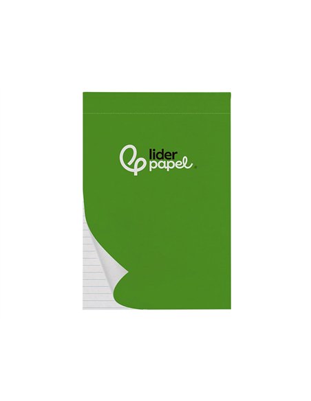 Bloc notes liderpapel perforé ligné a5 210x148mm paysage couverture carton imprimé 250g/m2 80f 60g/m2.