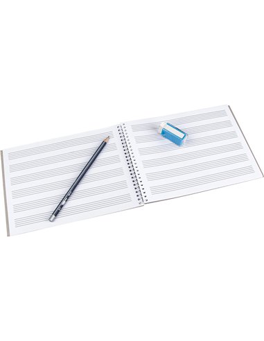 Cahier musique liderpapel portee 3mm cuarto 20 feuilles 100gr.