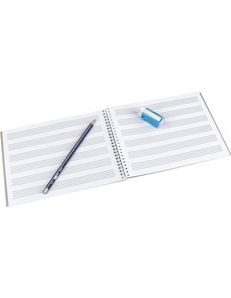 Cahier musique liderpapel portee 3mm cuarto 20 feuilles 100gr.