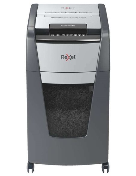 Destructeur automatique Rexel Optimum Autofeed 225M P-5 Micro-Cut - 225 feuilles à alimentation automatique et 8 feuilles à alim