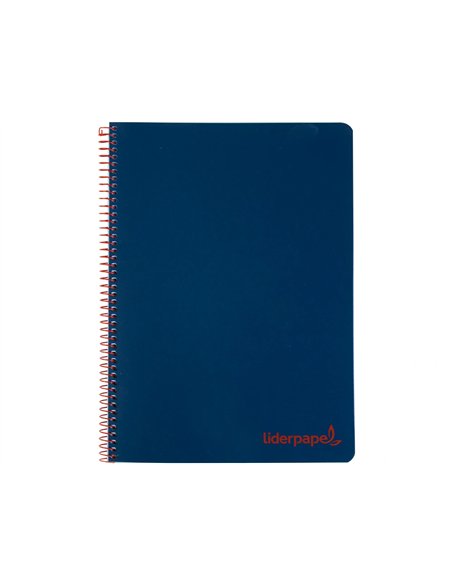 Cahier spirale liderpapel a5 micro wonder 240 pages 90g 5x5mm 6 trous 5 bandes couleurs bleu marine.