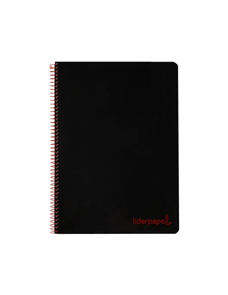 Cahier spirale liderpapel a5 micro wonder 240 pages 90g 5x5mm 6 trous 5 bandes couleurs noir.