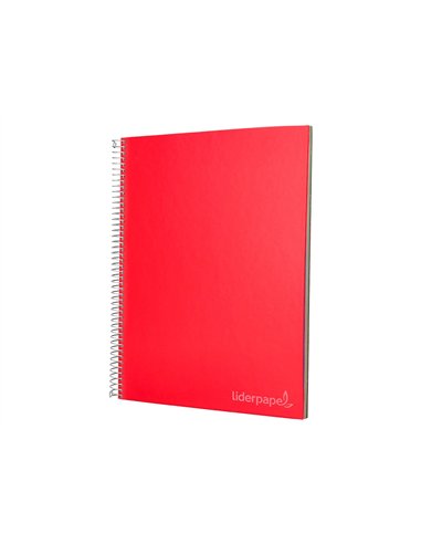 Cahier spirale liderpapel jolly couverture contrecollée a5 280p 75g/m2 5x5mm microperforé 6 trous coloris assortis.