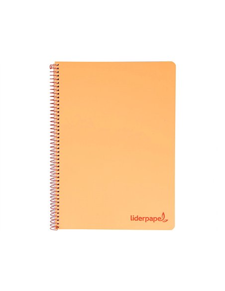 Cahier spirale liderpapel a5 micro wonder 240 pages 90g 5x5mm 6 trous 5 bandes couleurs orange.