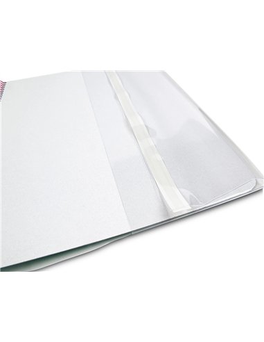 Couvre-livres liderpapel nº31 pvc transparent 13/100e 312x530mm avec rabat adhésif adaptable.