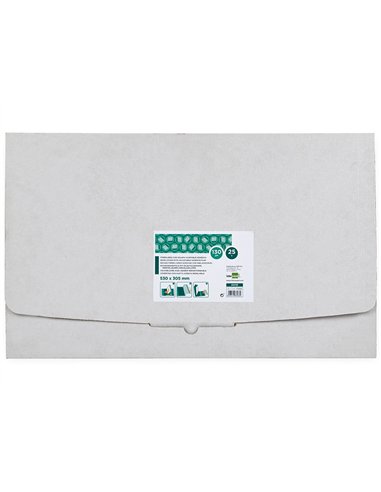 Couvre-livres liderpapel nº31 pvc transparent 13/100e 312x530mm avec rabat adhésif adaptable.