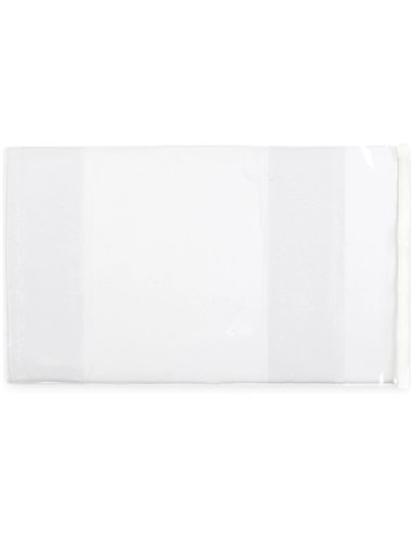 Couvre-livres liderpapel nº31 pvc transparent 13/100e 312x530mm avec rabat adhésif adaptable.