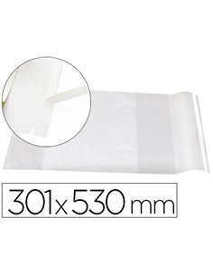 Couvre-livres liderpapel nº30 pvc transparent 13/100e 296x530mm avec rabat adhésif adaptable.