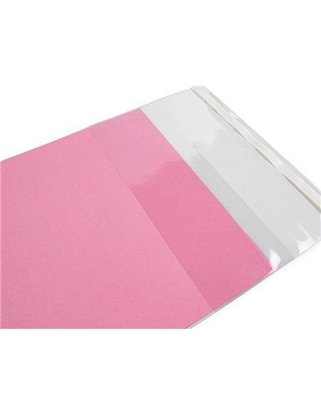 Couvre-livres liderpapel nº30 pvc transparent 13/100e 296x530mm avec rabat adhésif adaptable.