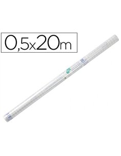 Couvre-livres liderpapel adhésif repositionnable 0.5x20m rouleau plastique.