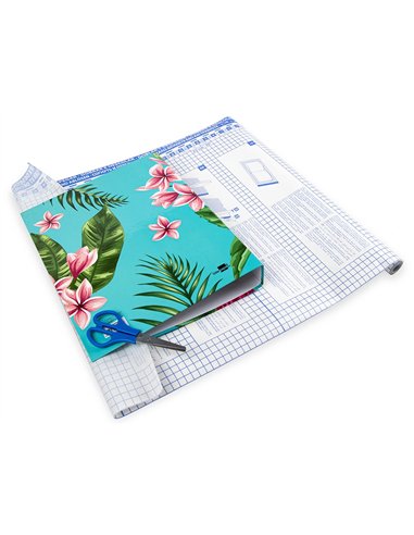 Couvre-livres liderpapel adhésif repositionnable 0.5x1.50m rouleau plastique 50 microns.