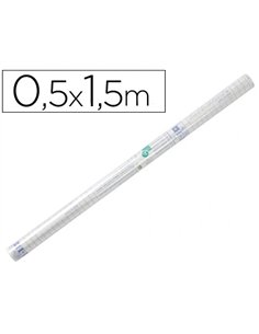 Couvre-livres liderpapel adhésif repositionnable 0.5x1.50m rouleau plastique 80 microns.