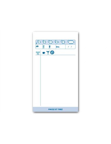 Bloc maître hôtel liderpapel papier autocopiant 85x150mm 50 duplis.