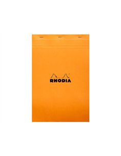 Bloc bureau rhodia a4+ papier vélin surfin couverture enduite enveloppante 210x320mm 80f détachables 80g 5x5mm orange. 2