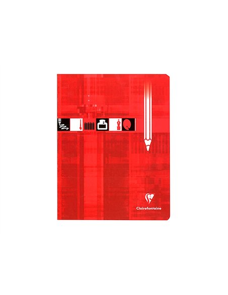 Cahier clairefontaine piqué dessin extra blanc couverture pelliculée a5+ 17x22cm 32 pages 125g uni.