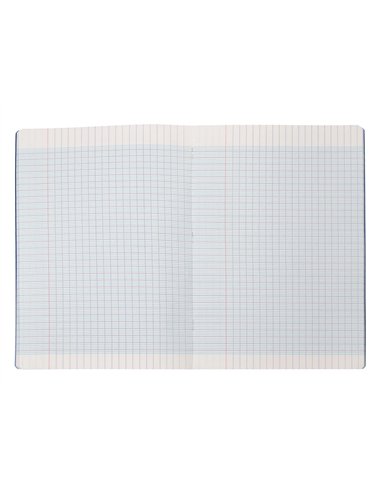 Cahier piqure liderpapel couverture pp 210x297mm 96p seyes coloris bleu.