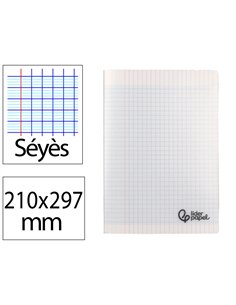 Cahier piqure liderpapel couverture pp 210x297mm 96p seyes incolore.