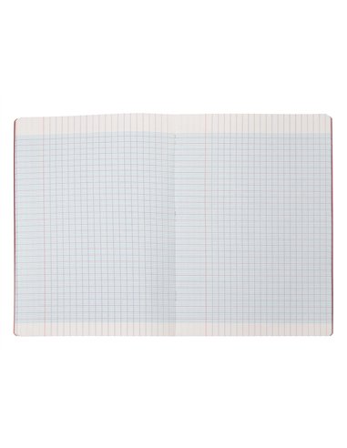 Cahier piqure liderpapel couverture pp 240x320mm 48p seyes coloris rouge.